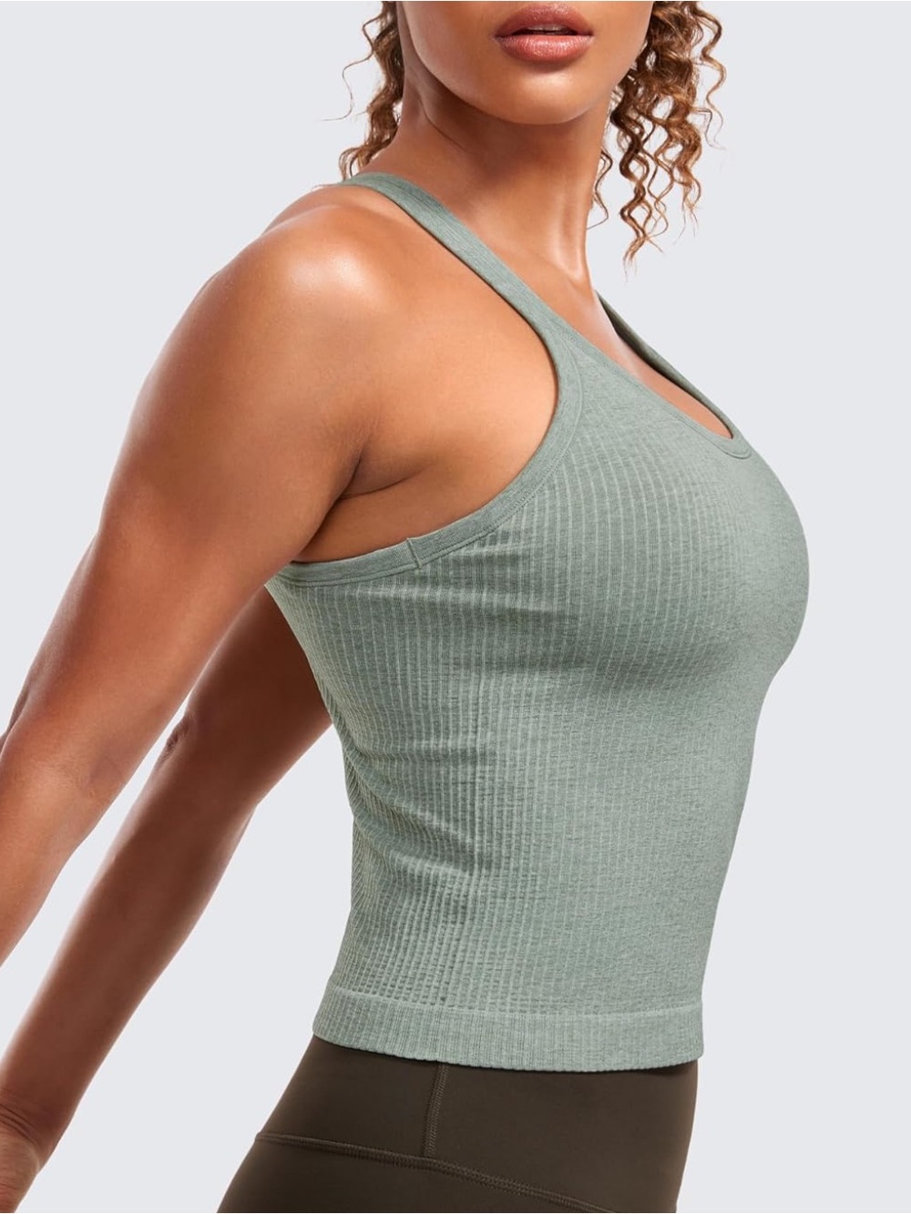 Ribbed Racerback Tank Top - Picture 3 of 6
